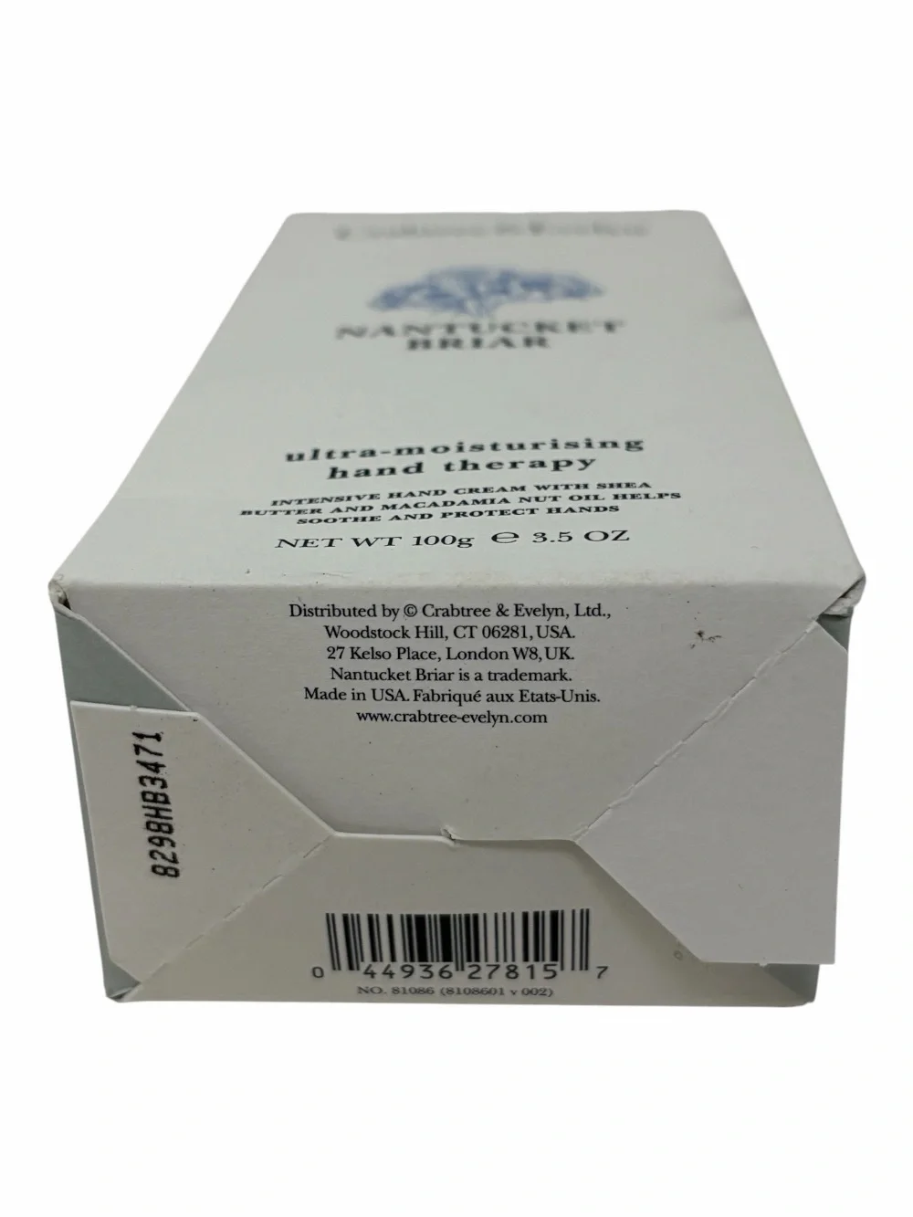 CRABTREE & EVELYN Boxed Nantucket Briar Ultra Moisturizing Hand Therapy 3.5 Oz